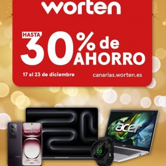 WORTEN: HASTA UN 30% DE AHORRO EN ORDENADORES, SMARTPHONES, SMARTWATCHES Y TABLETS